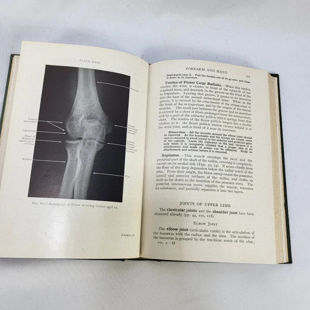 Cunningham's Manual of Practical Anatomy Vol 1 10th Ed 1940 Oxford Medical Book